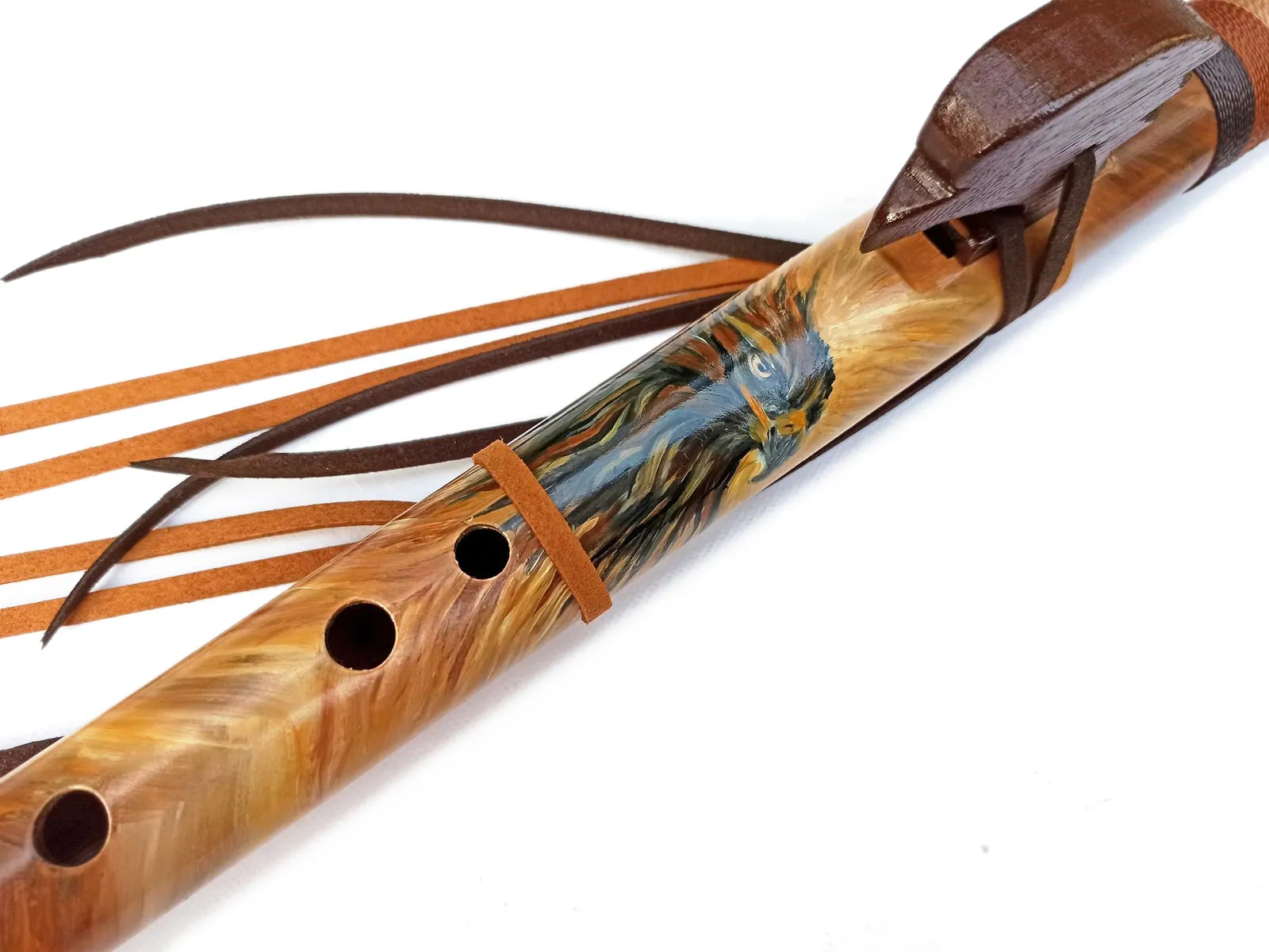 Tótem de águila pintada de flauta nativa - Ashar