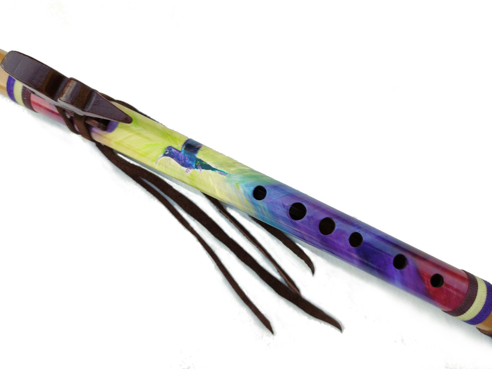 Flauta Nativa Ashar – Purple Hummingbird – Native American Style 1