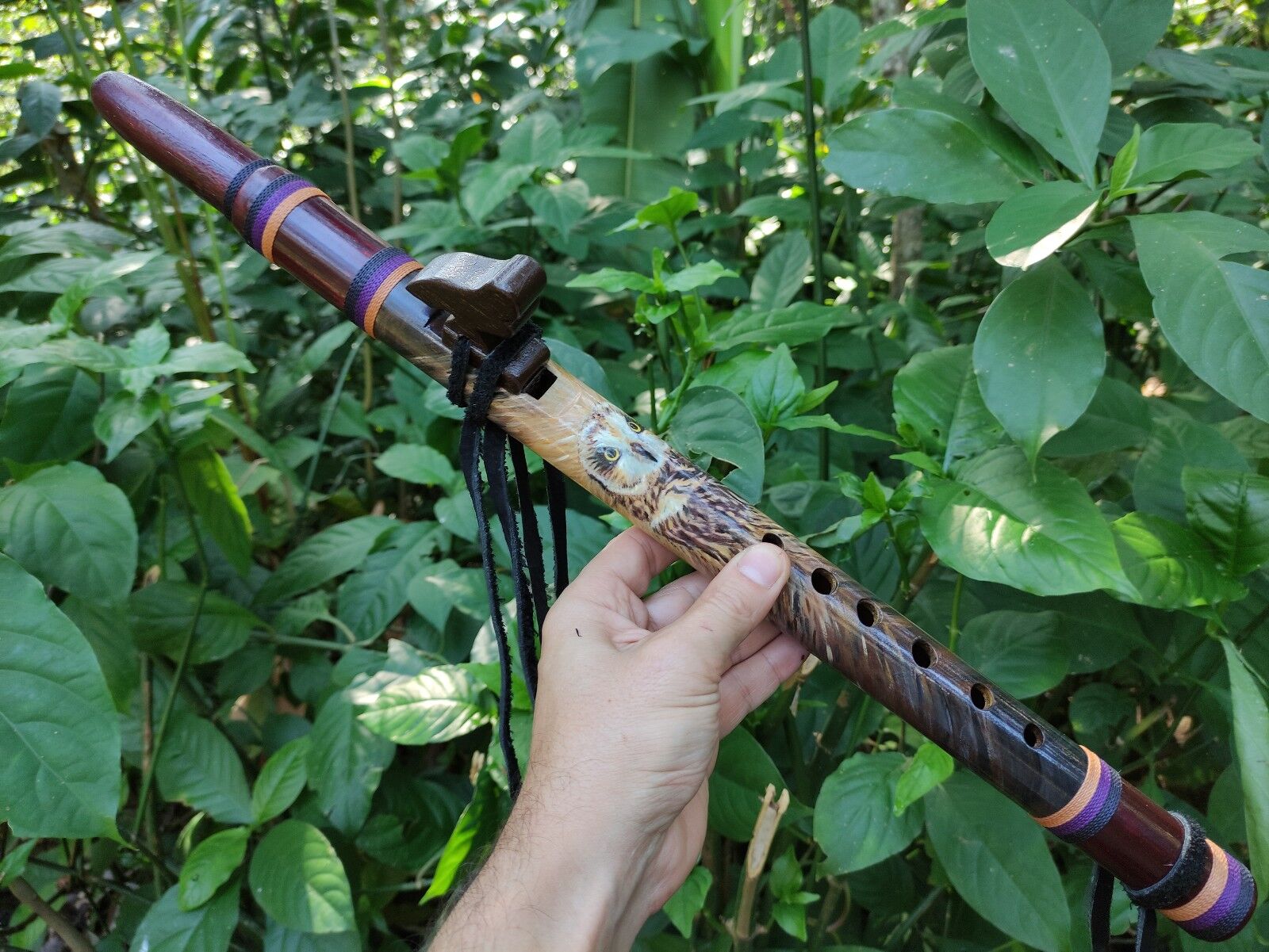 Flauta Nativa Ashar - Búho - Estilo Nativo Americano 1