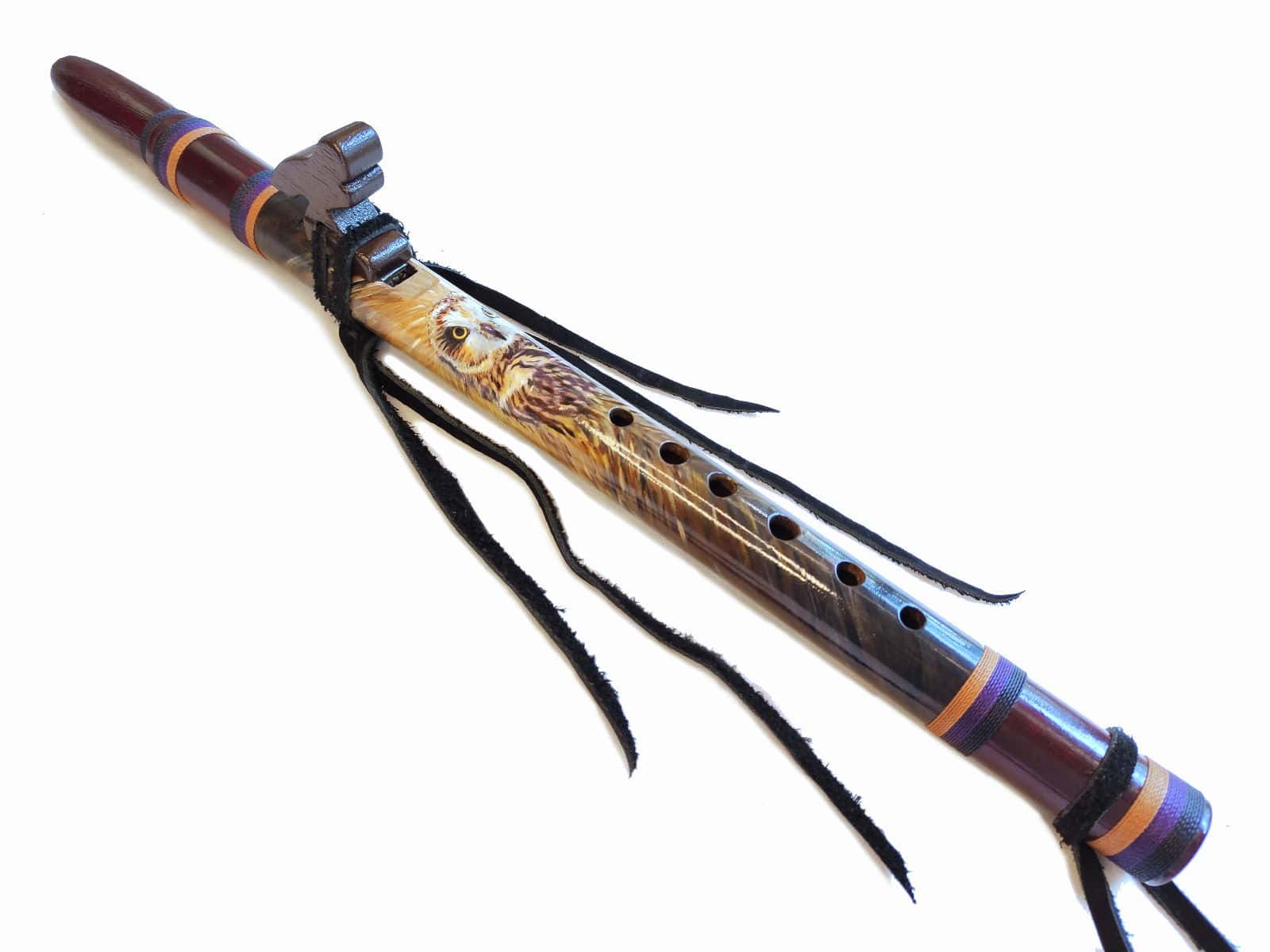 Flauta Nativa Ashar - Búho - Estilo Nativo Americano 2