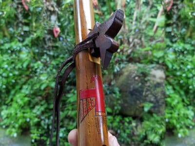 Flauta Nativa Ashar - Série Tribal Pássaro Vermelho - Estilo Nativa Americana