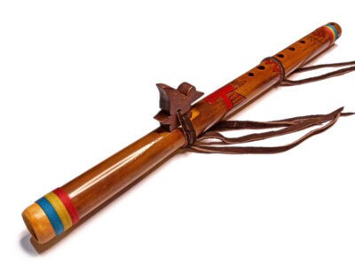 Flûte Amérindienne Ashar - Série Tribal Oiseau Rouge - Style Amérindien