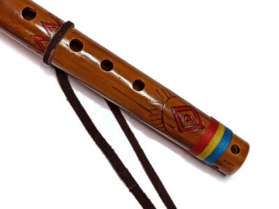 Flauta Nativa Ashar - Série Tribal Pássaro Vermelho - Estilo Nativa Americana