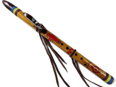Flauta Nativa Ashar - Série Tribal Pássaro Vermelho - Estilo Nativa Americana