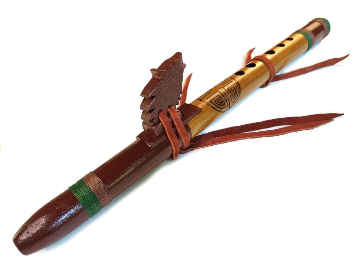 Flauta Nativa Ashar Série Clássica Bambu & Mogno A