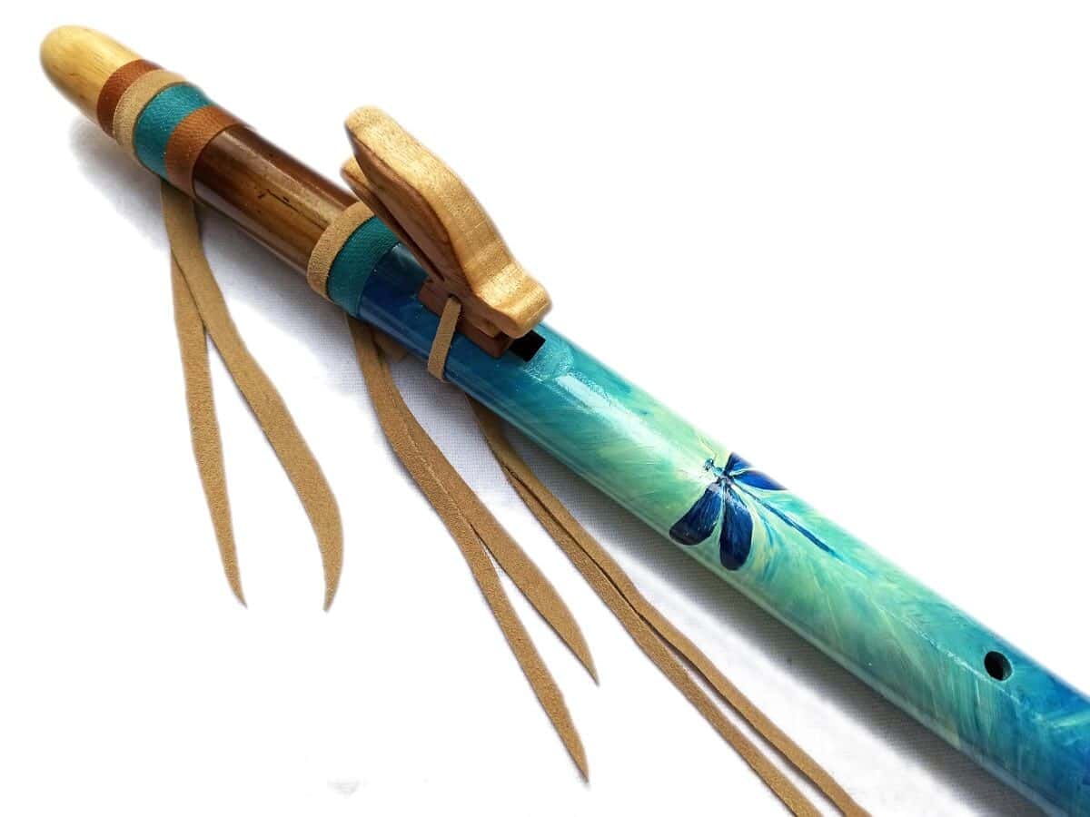 Flûte indigène Ashar - Totem - Libellule