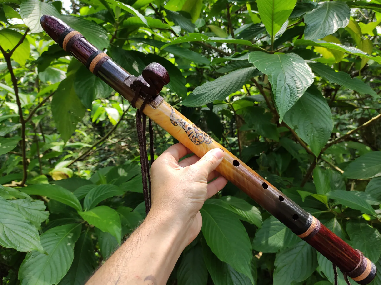 Flauta Nativa Jiboia -Flauta Estilo Nativa Americana NAF Ashar