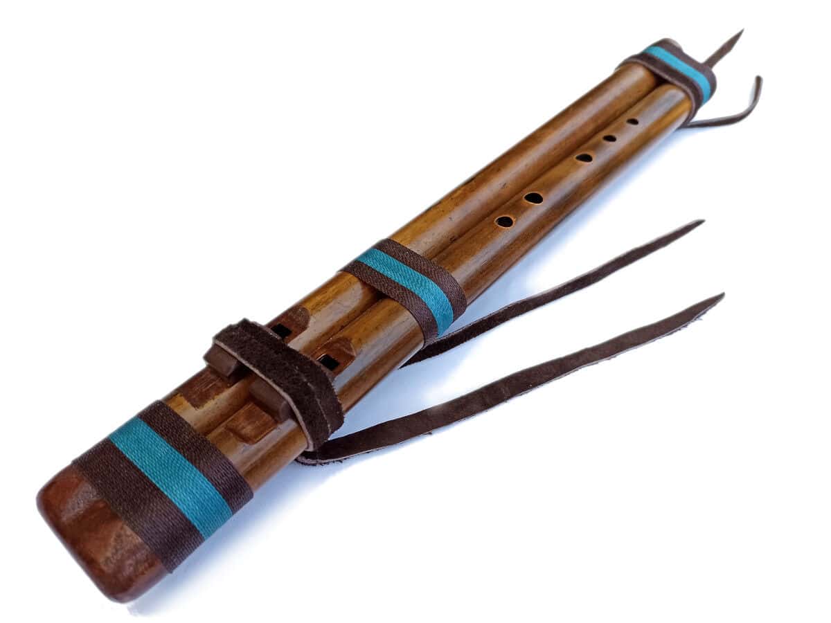 Flauta nativa de Ashar - River Cane Doble - La 6