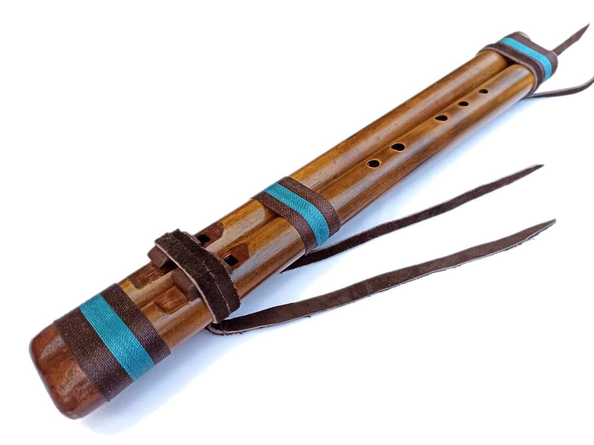 Flauta nativa de Ashar - River Cane Doble - La 5