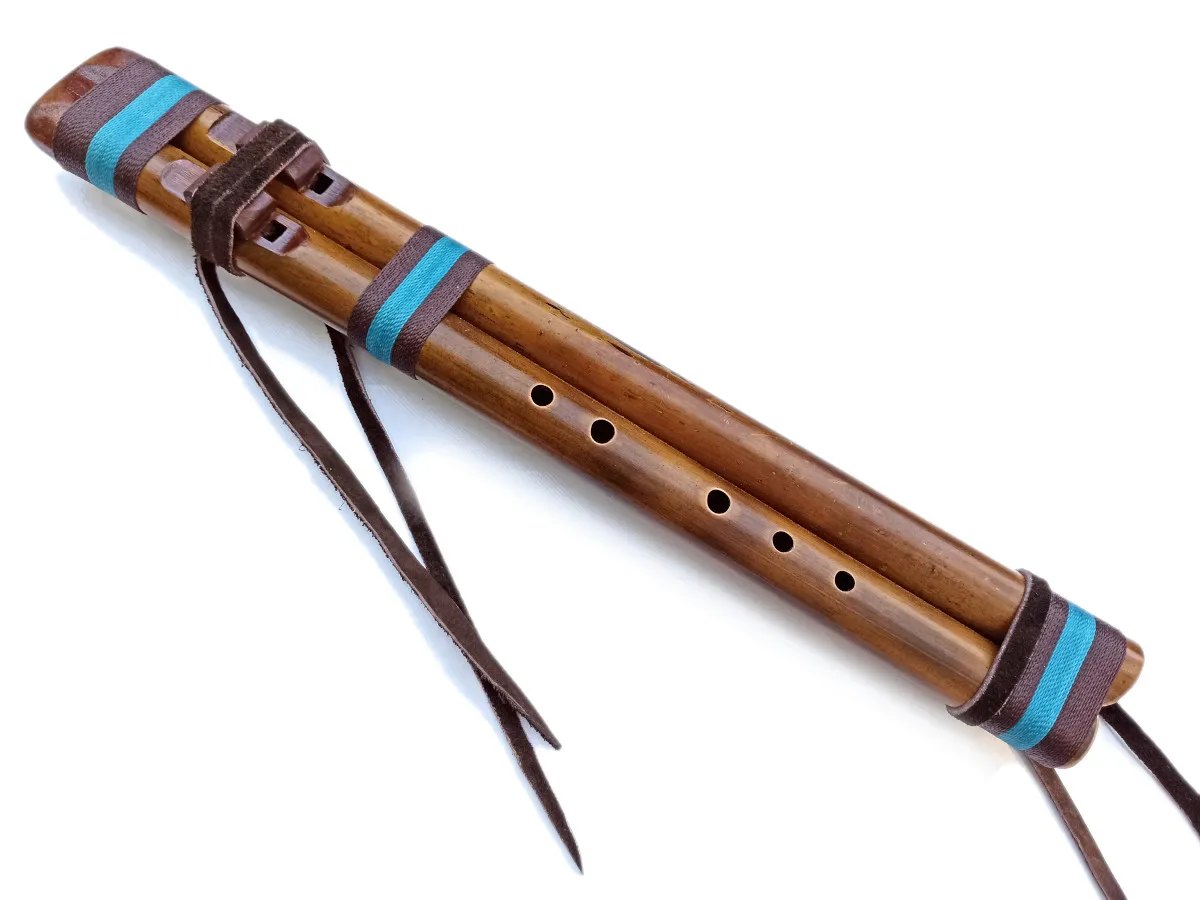 Flauta Nativa Ashar - River Cane doble - A 2