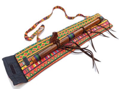 Bolsa para flauta com alça em tecido estampado 6