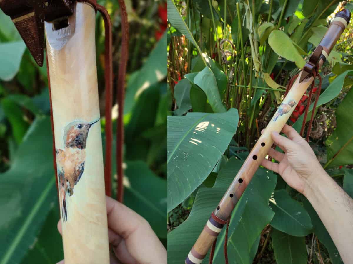 Flauta Nativa Beija-Flor Laranja