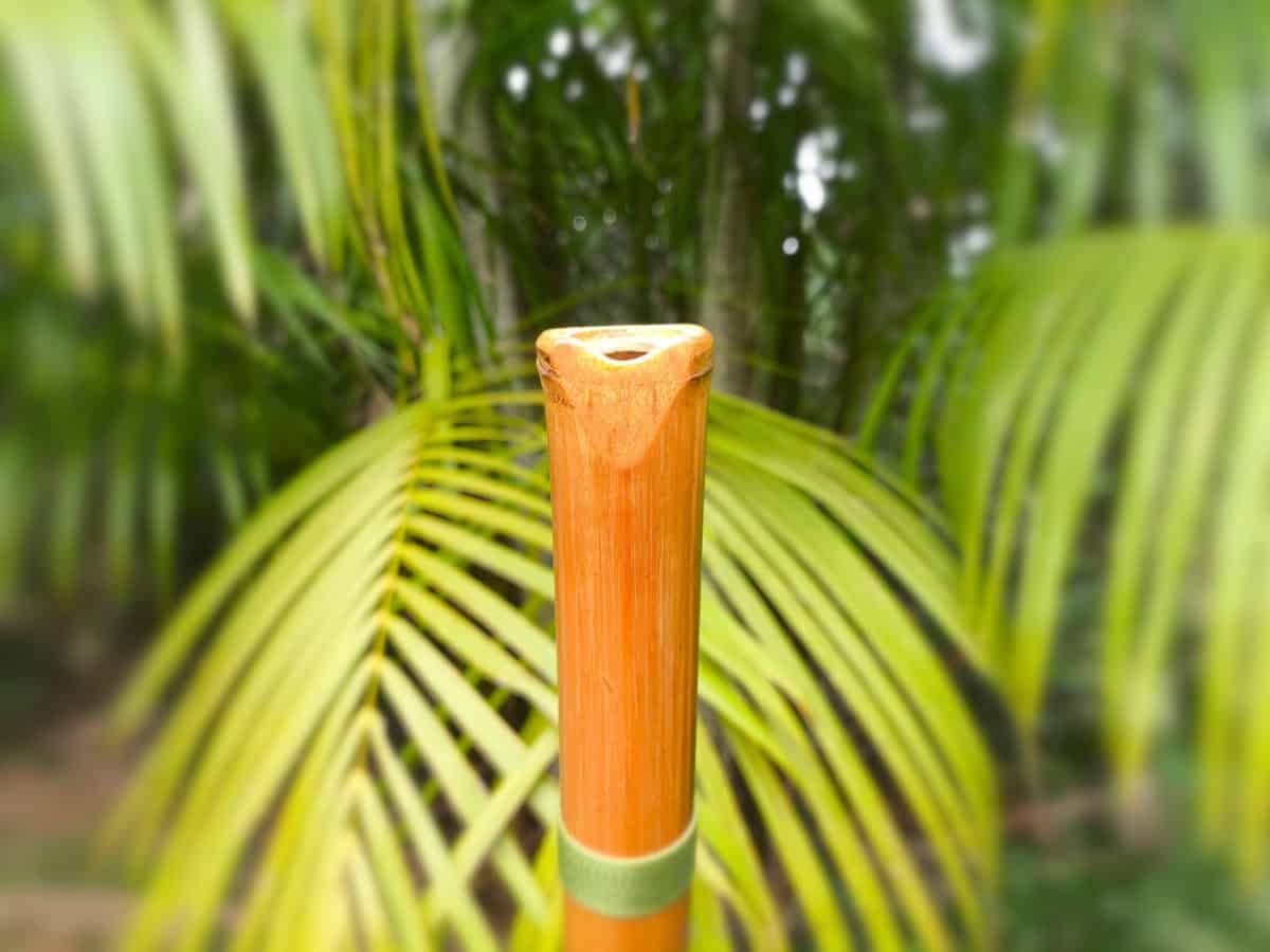 Flauta Estilo Anasazi - G Baixo - Bambu Natural - Imagem 3