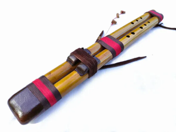 Flauta Nativa Ashar - River Cane Double 3D A Imagen