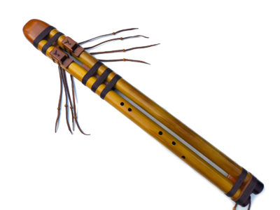 Flauta Estilo Nativa Americana - Série Dupla - River Cane - B Baixo 11 Flauta NAF Dupla Ashar B-baixo