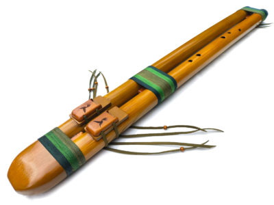 Flauta Estilo Nativa Americana - Série Dupla - River Cane - A Baixo 12 Flauta Nativa Dupla Ashar - A baixo